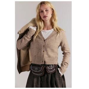 Free People School Girl Crop Softspun Cardigan Size XS